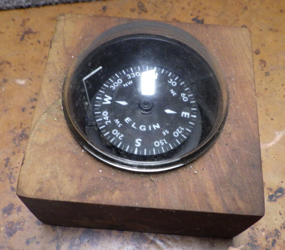 Vintage Elgin Nautical Maritime Compass C2