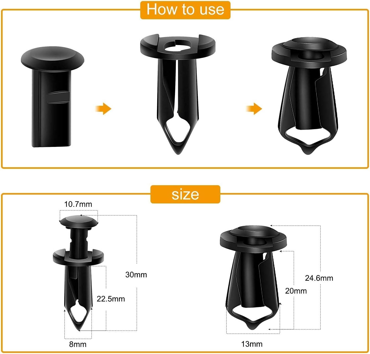 For Nissan 35 Pcs Body Bolts & U-nut Clips- M6 Engine Under Cover Splash Shield