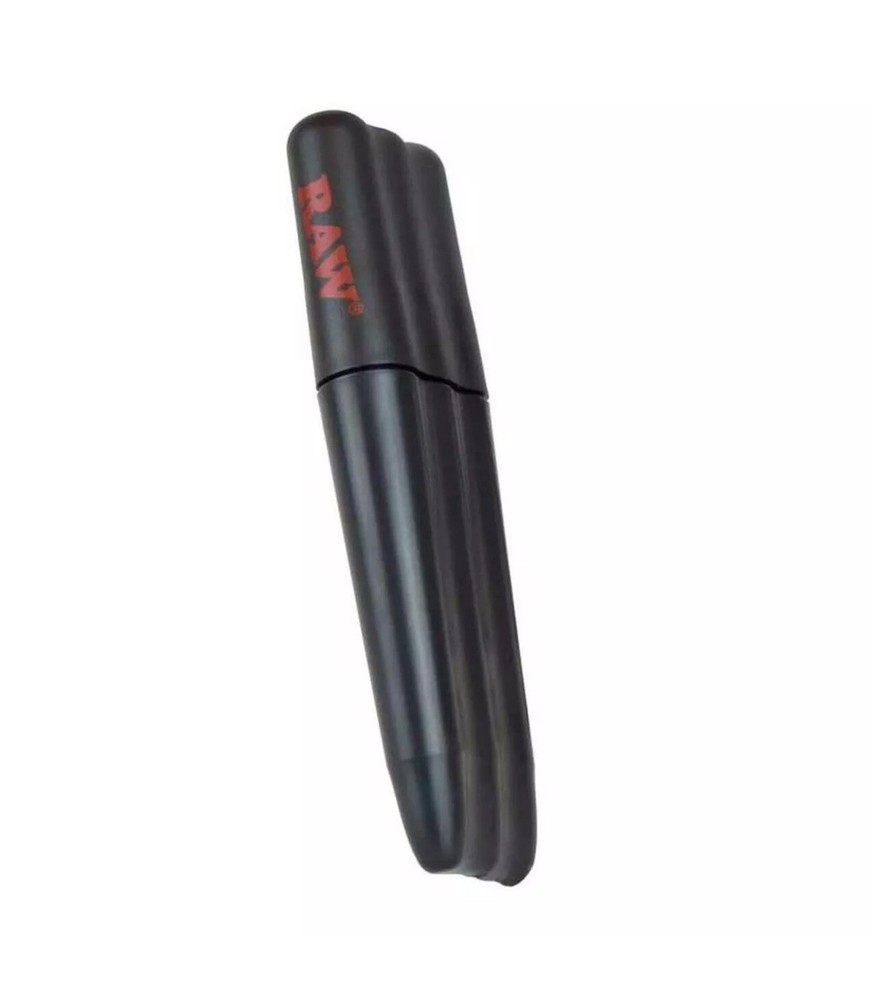 RAW black 1 1/4 size pre rolled cone + Raw Three Tree Cone Case