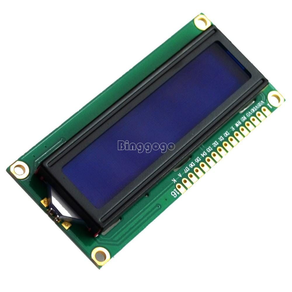 1602 16x2 Character LCD Display Module HD44780 Controller Blue Blacklight NEW