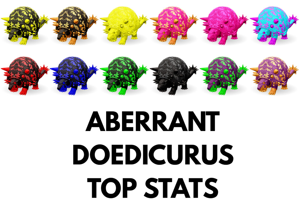 Aberrant Doedicurus TOP STATS Clone Ark Survival Ascended Official PVE
