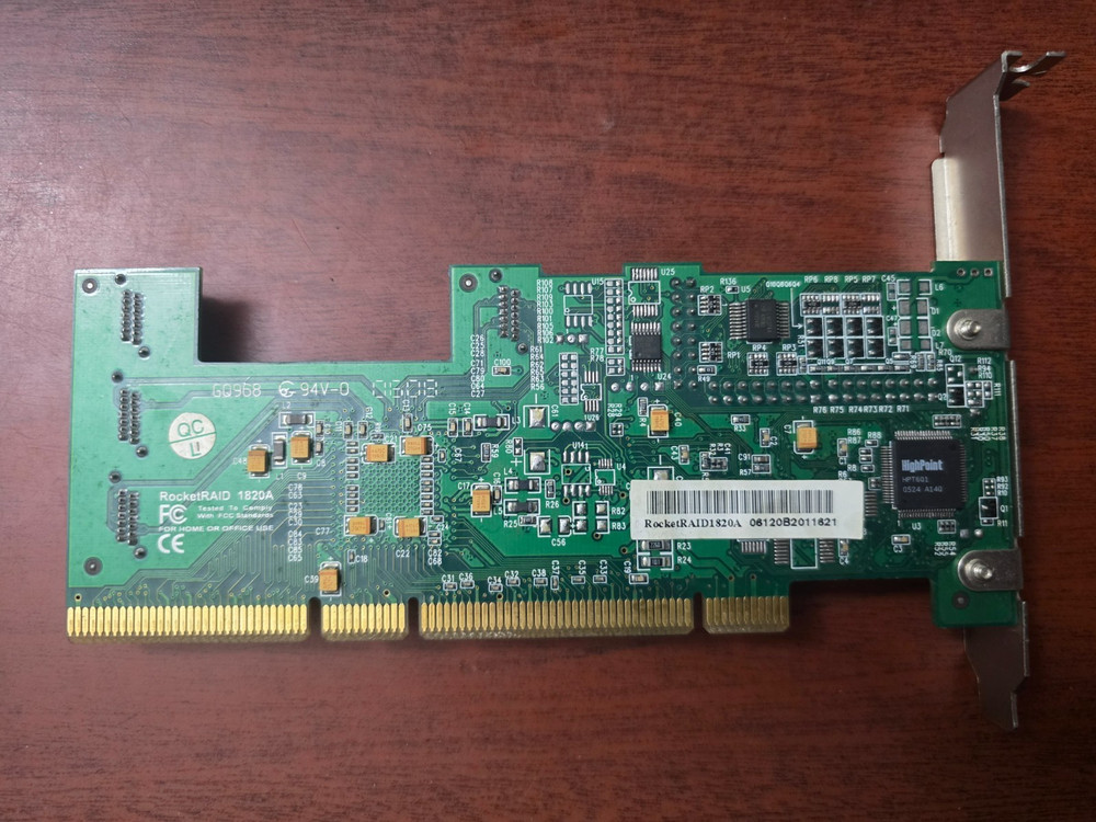 Highpoint Technologies RocketRAID 1820A V1.2 SATA Raid Controller Card - 6 Port