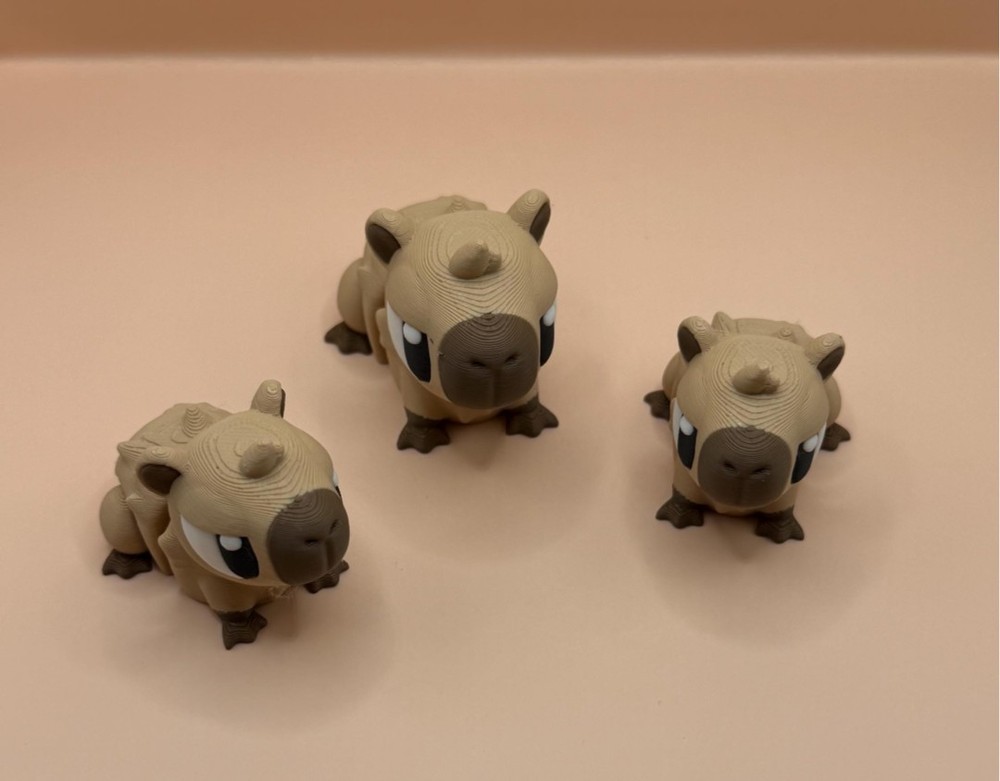 3D Printed Jiggle Pet Capybara Mini
