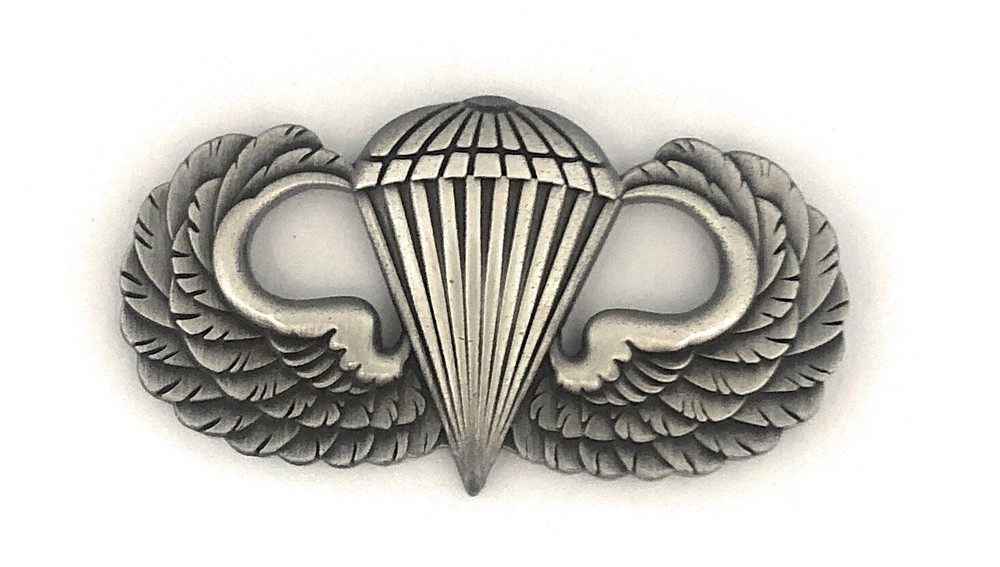 US ARMY PARACHUTIST JUMP WING BASIC SILVER-OX