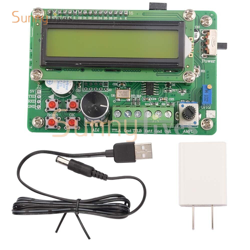 DDS Function 5MHz Signal Generator Module Sine/Triangle/Square Wave TTL Output.