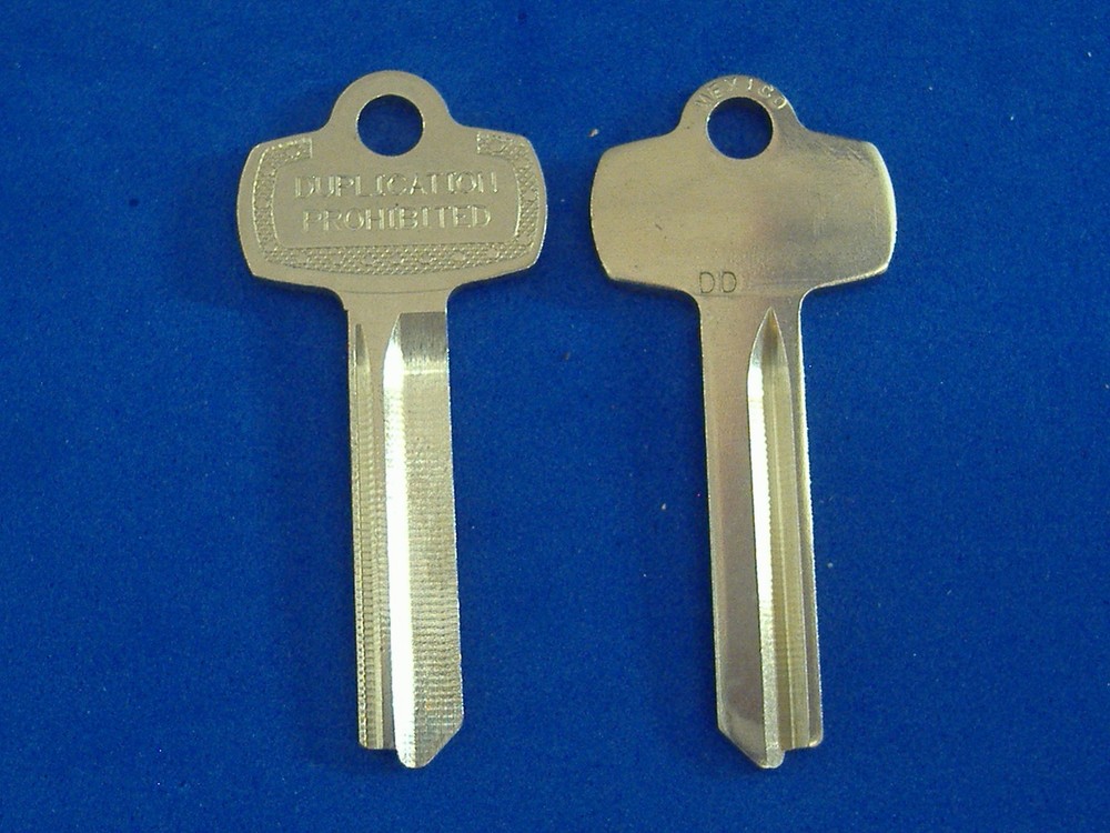 TWO NICKEL SILVER FITS BEST KEY BLANKS FOR "DD"  KEYWAY