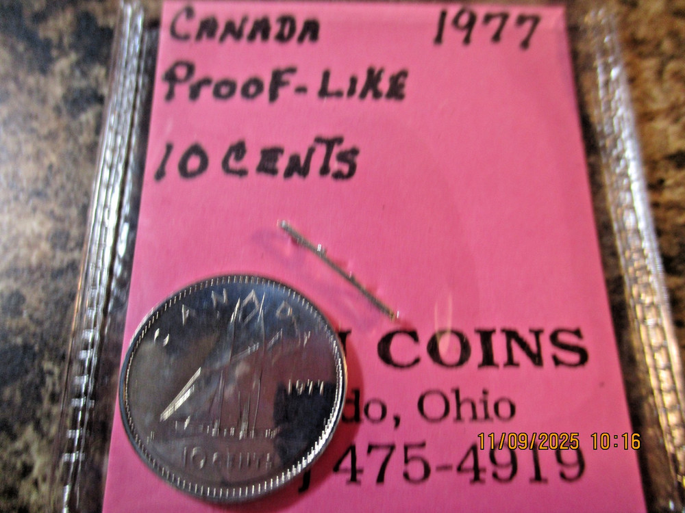 1977 CANADA PL DIME     ALL