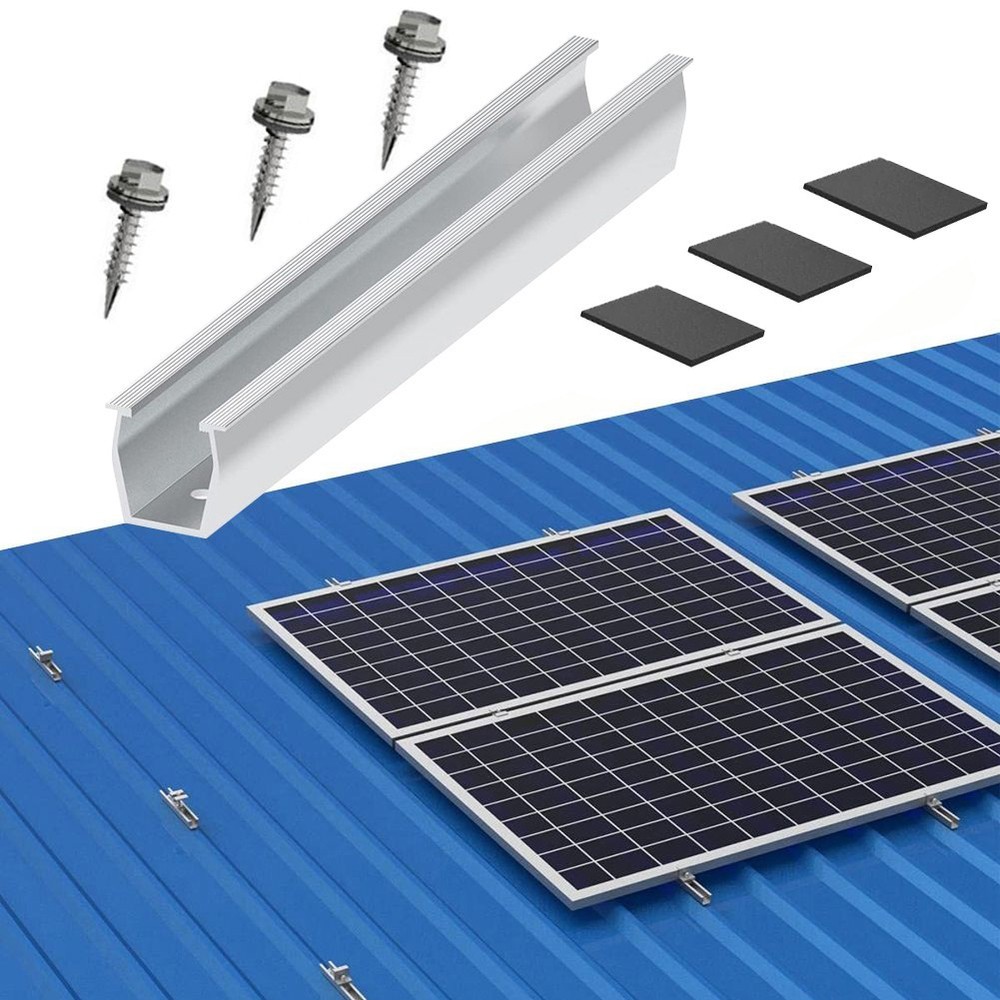 Rails Solar Panel Racking Home Silver Solar Panel Bracket Trapezoidal Rail