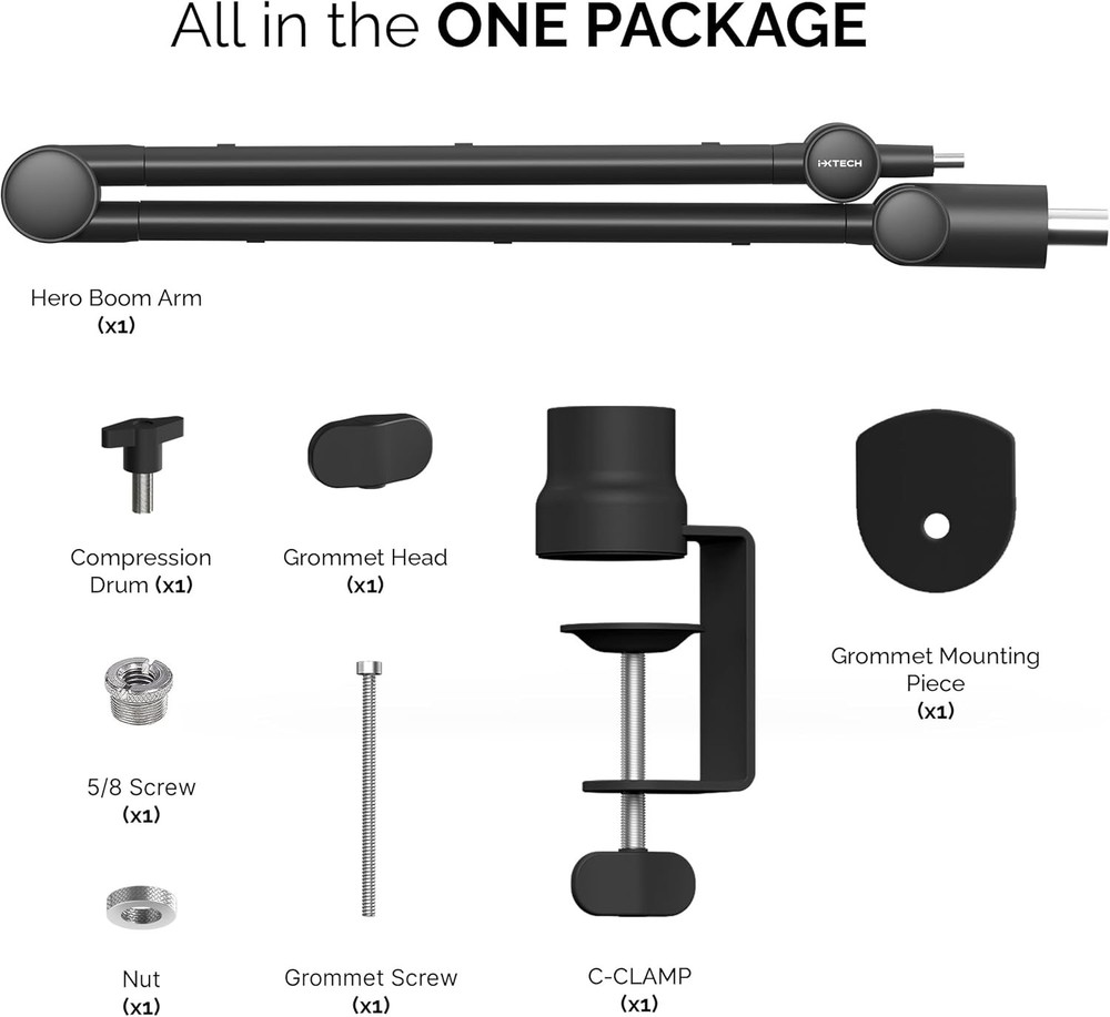 Adjustable Microphone Boom Arm Stand