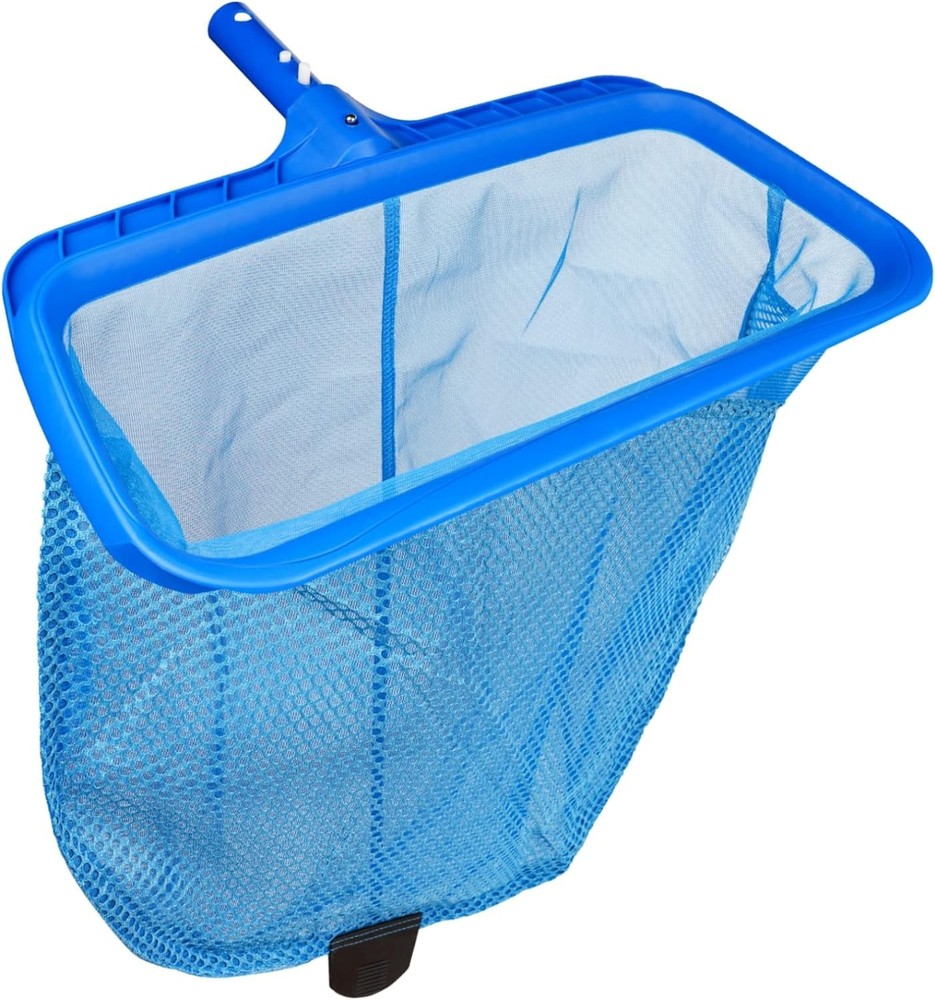 Swimming Pool Skimmer Net Fine Mesh Leaf Rake with Double-Layer Deep Bag