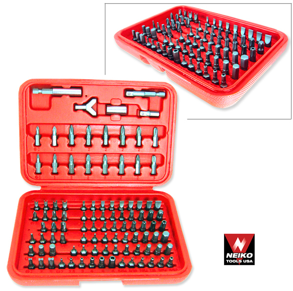 100pc SECURITY BIT SET TAMPER TORX HEX PHILLIPS SLOTTED