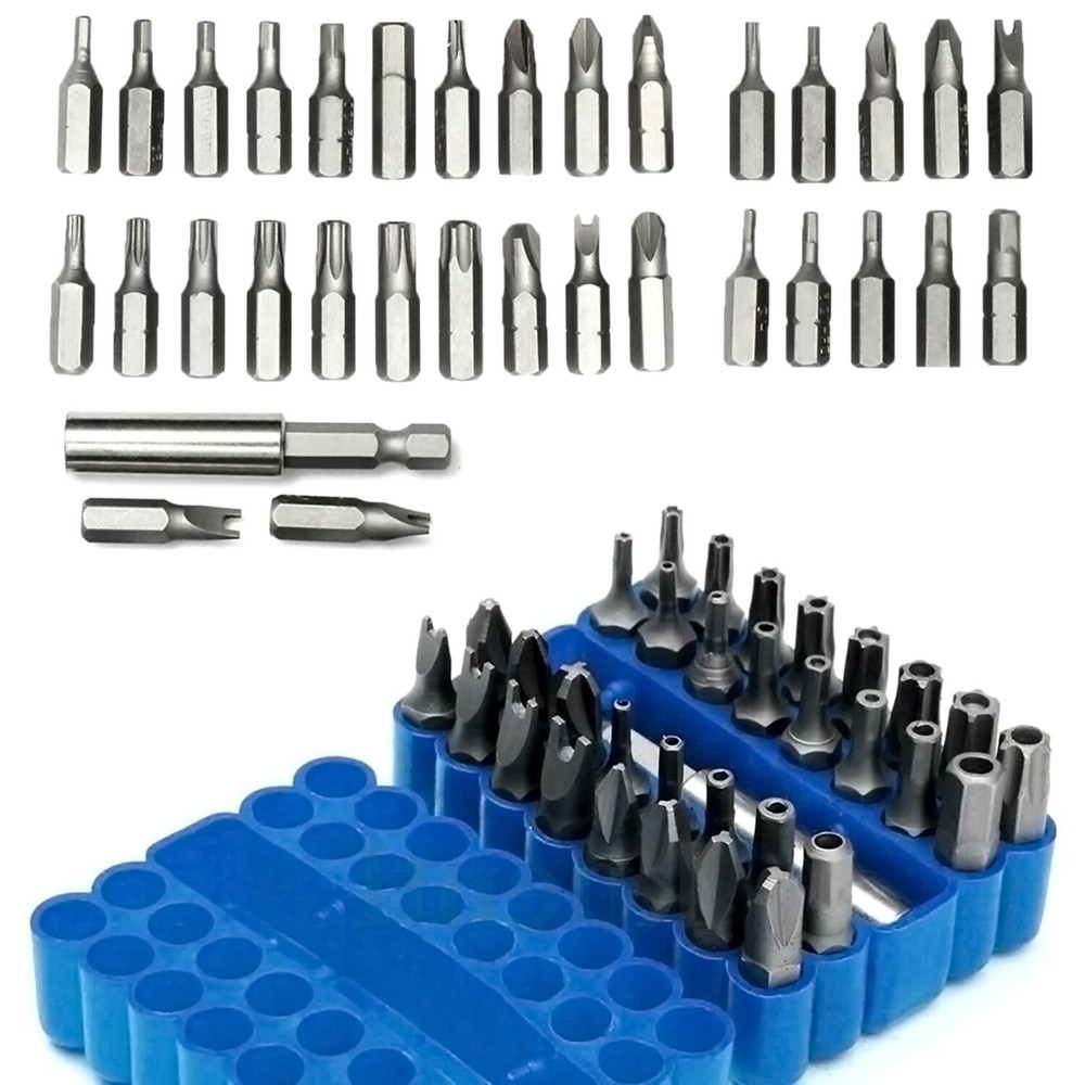33 PC Torx Bit Set Tampered Proof Security Drill Driver Tamper Screwdrivers Bits