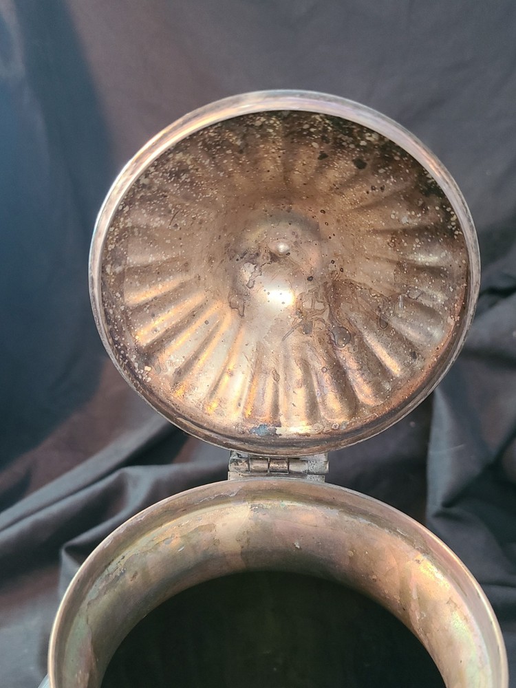 Vintage Silver Plate Silverplate Hinged Lidded Coffee/Tea Pot