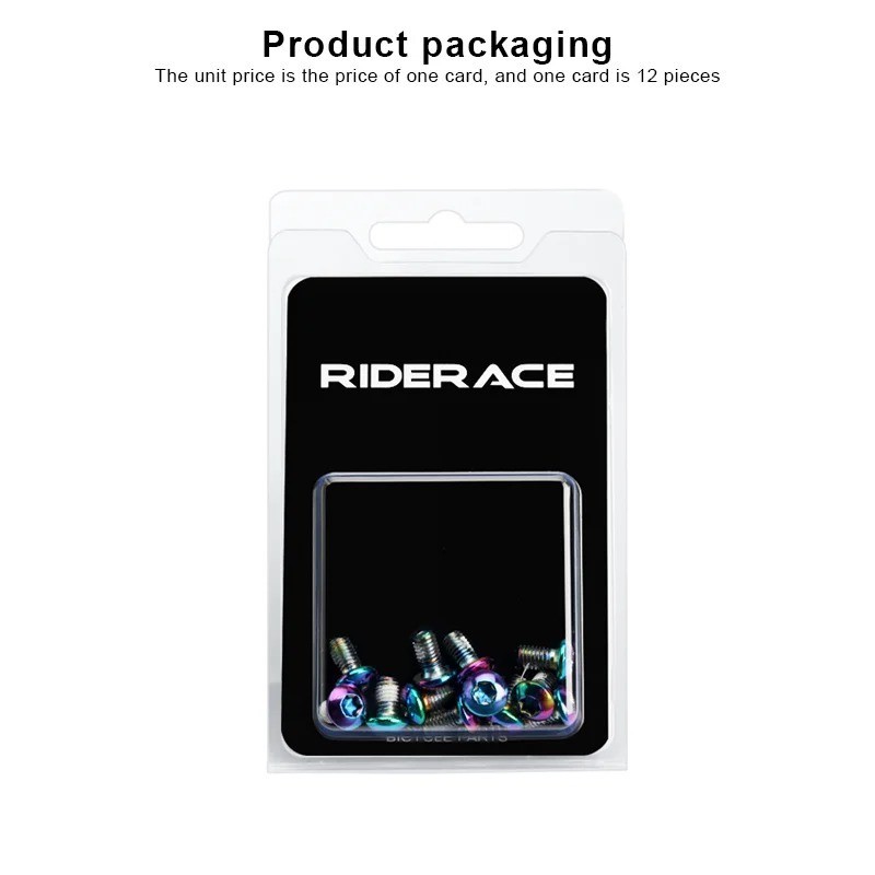 12pcs Bicycle Disc Brake Rotor Bolts T25 M5x9mm Stainless Steel Mtb Road Bike Sc