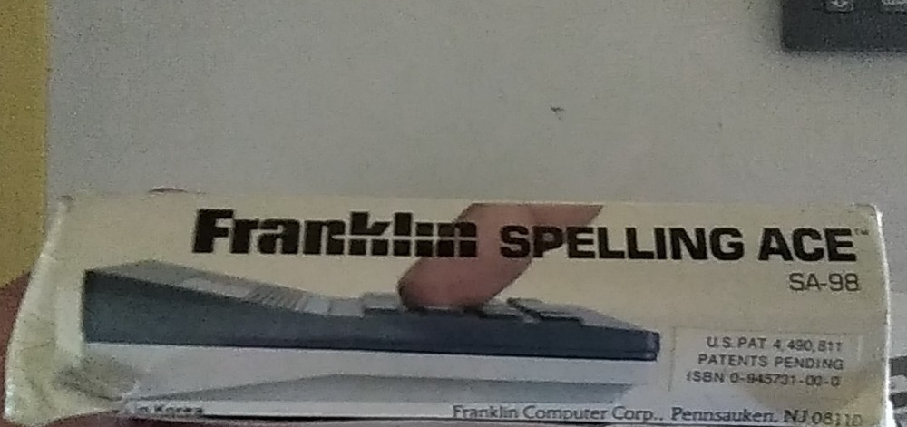Franklin Spelling Ace SA-98 Electronic Speller/Box/Manual WORKS