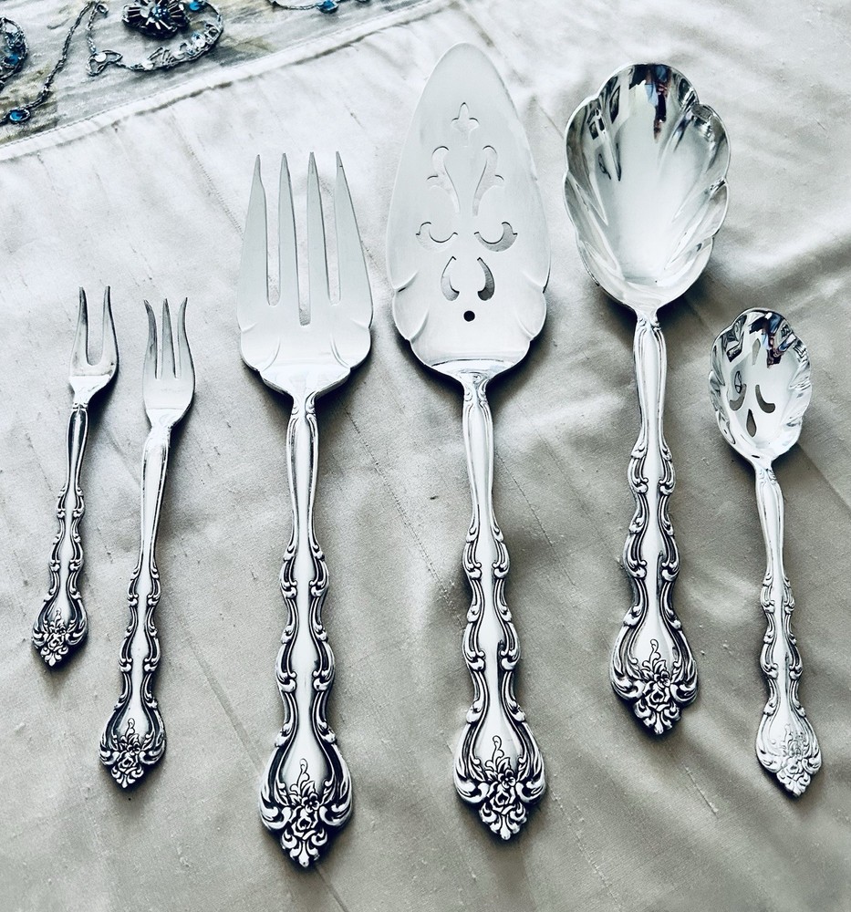 IS International Silverplate Flatware INTERLUDE 1971-1991 - Six Piece Serve Set