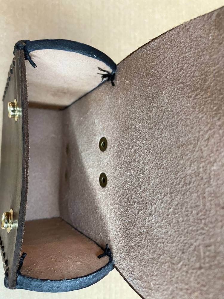 4" COAL MINING LEATHER ANENOMETER CARRYING CASE W/ BELT LOOP