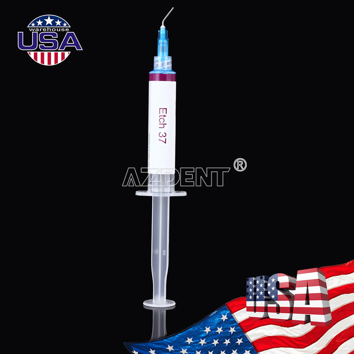 5 Kits Dentex Dental Acid Etch Etching Gel 37% 5 ml/syringe