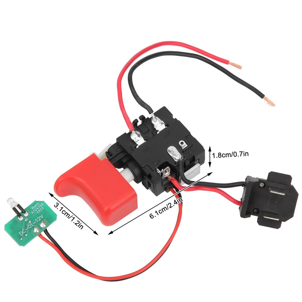 DCJZ1201 Drill Trigger Switch Drill Switch Electric Power Tool Switch Accessory