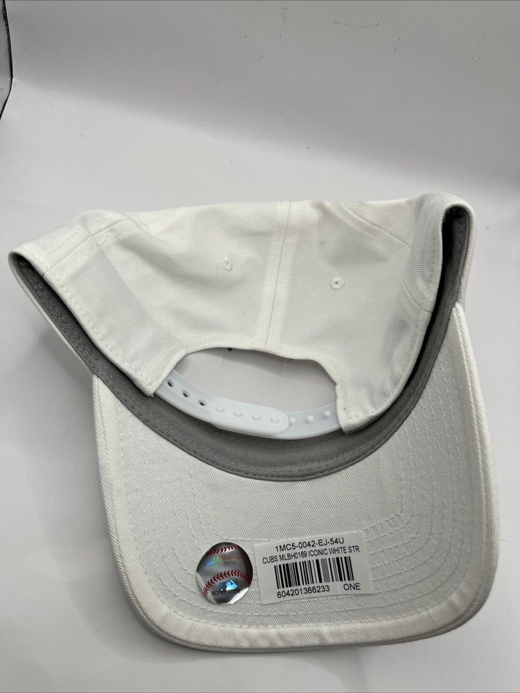 Chicago Cubs Hat Fanatics Adjustable Strapback White MLB Cap NWT