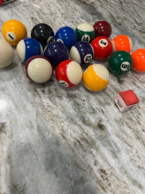 Miniature Pool Table Ball Set
