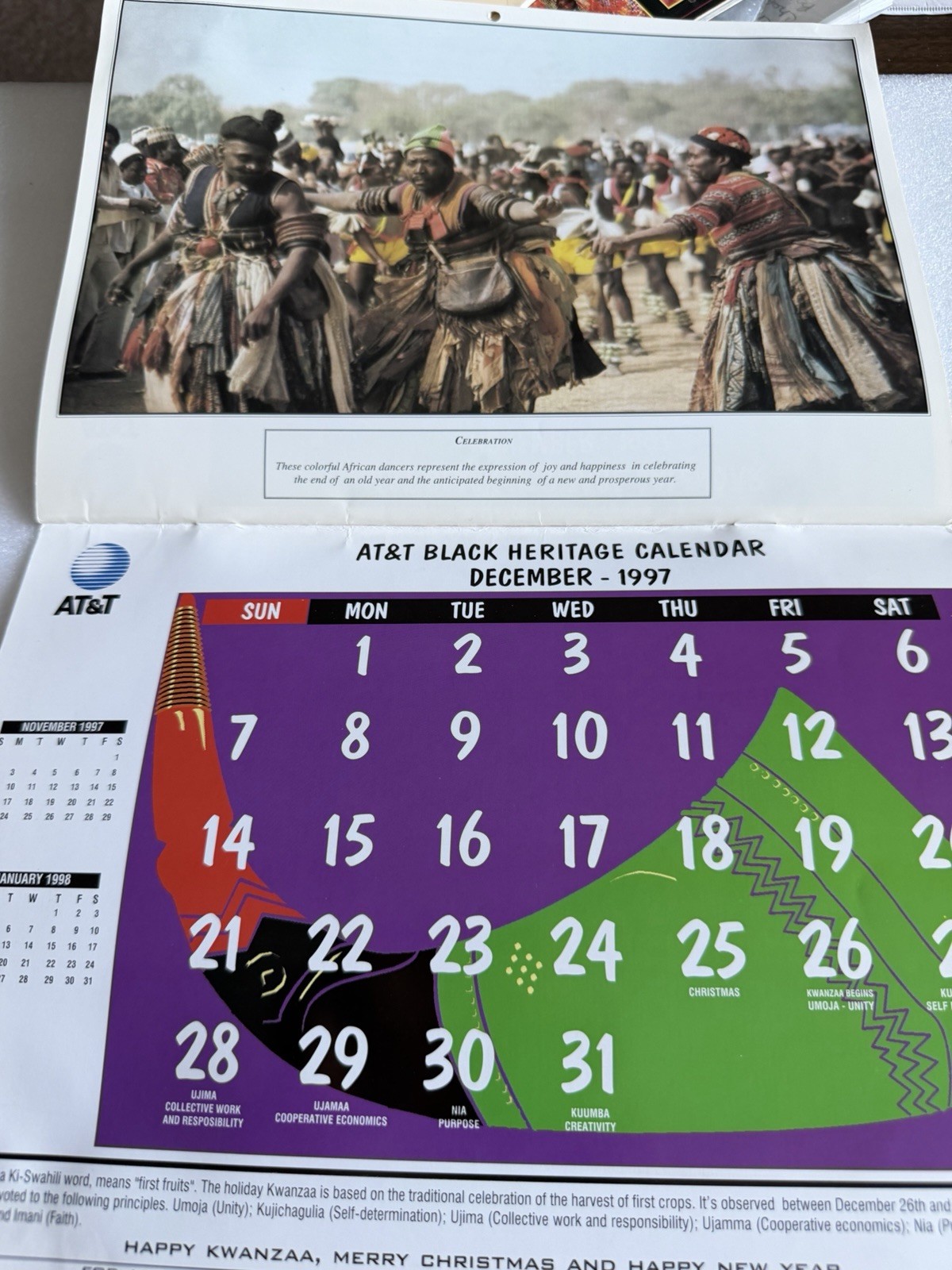 Rare AT&T 1997 Black Heritage Calendar