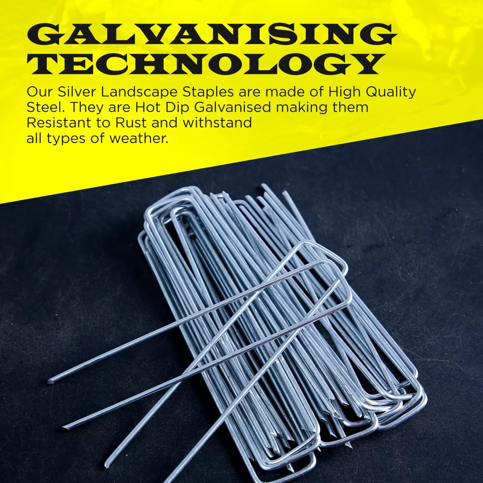 600 Pack 6'' Gauge Heavy Duty U Shaped Garden Securing Pegs Sod Staples Stakes