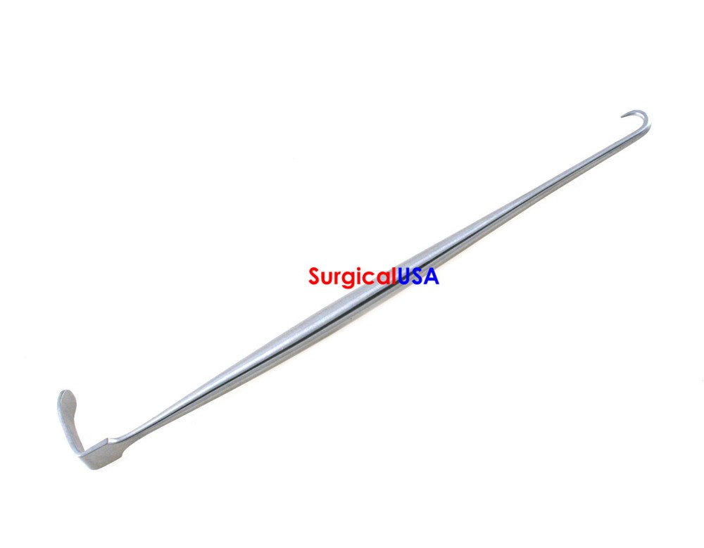 Meyerding Retractors 6.25" Double End Sharp Tissue Hook and Solid Blade