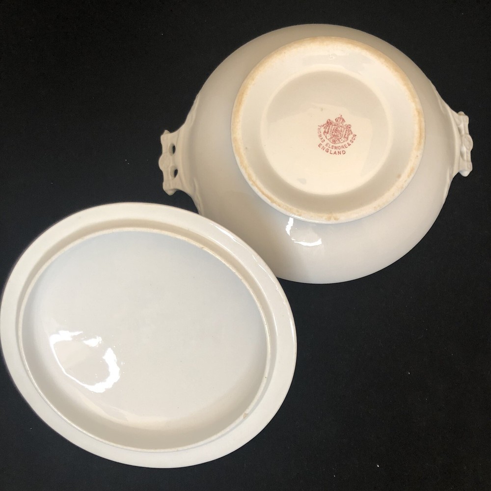 Thomas Elsmore & Son White Covered Casserole England