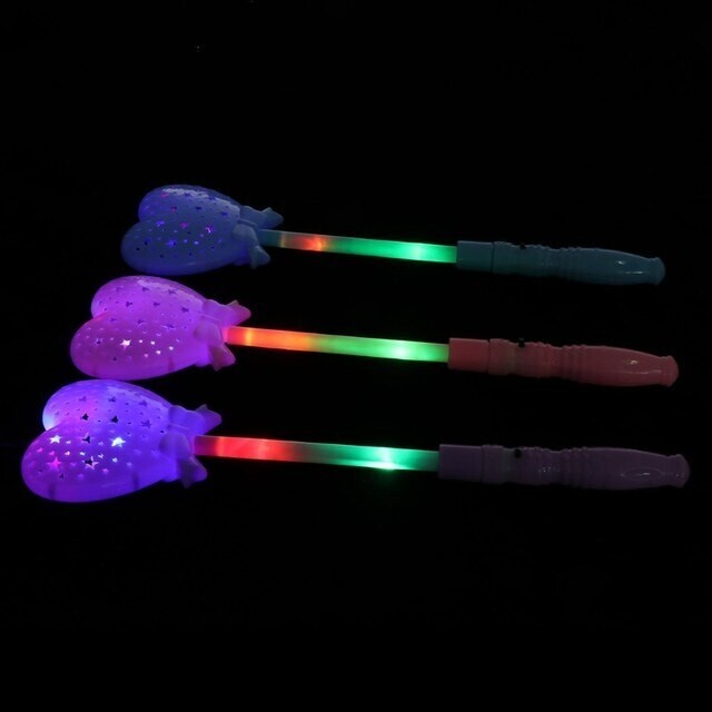 LED Heart Wands Flashing light up Magic stick Multi Color Flashing 12 pks