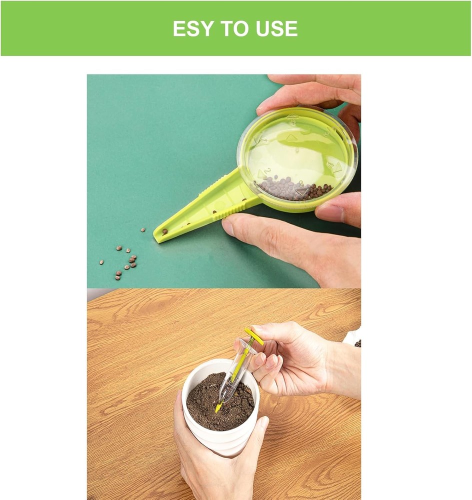 8 Pack Sowing Seed Dispenser Seeder Sower Planter Set, Handheld Mini...