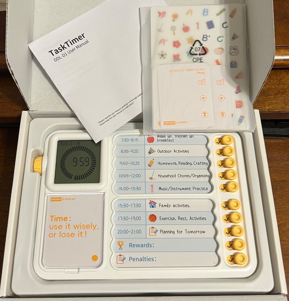 Beaverlab TASK TIMER / Visual Timer for Kids / Planning Board ADHD Chore List