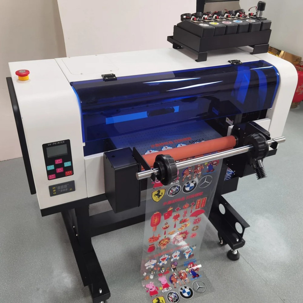 A3+ Automatic Dual XP600 Printhead UV DTF Printer for Automatic Cleaning Rollers
