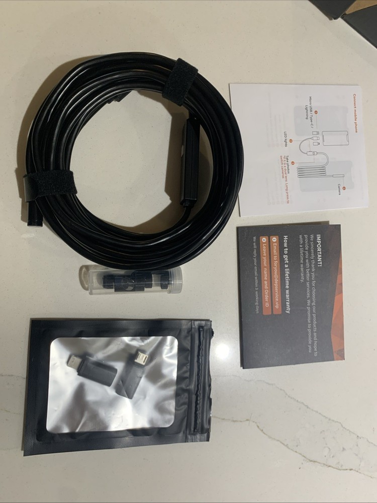 industrial endoscope borescope camera with light, 16.4 ft Length