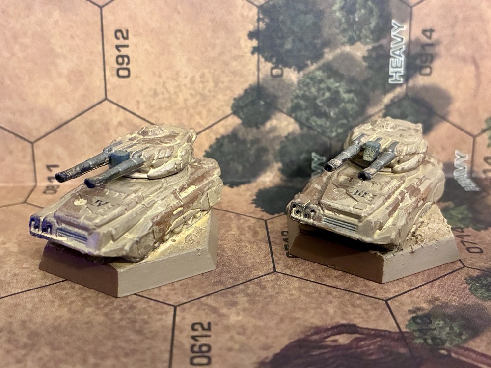 Battletech (2) painted & converted AC-5 Pike Tanks