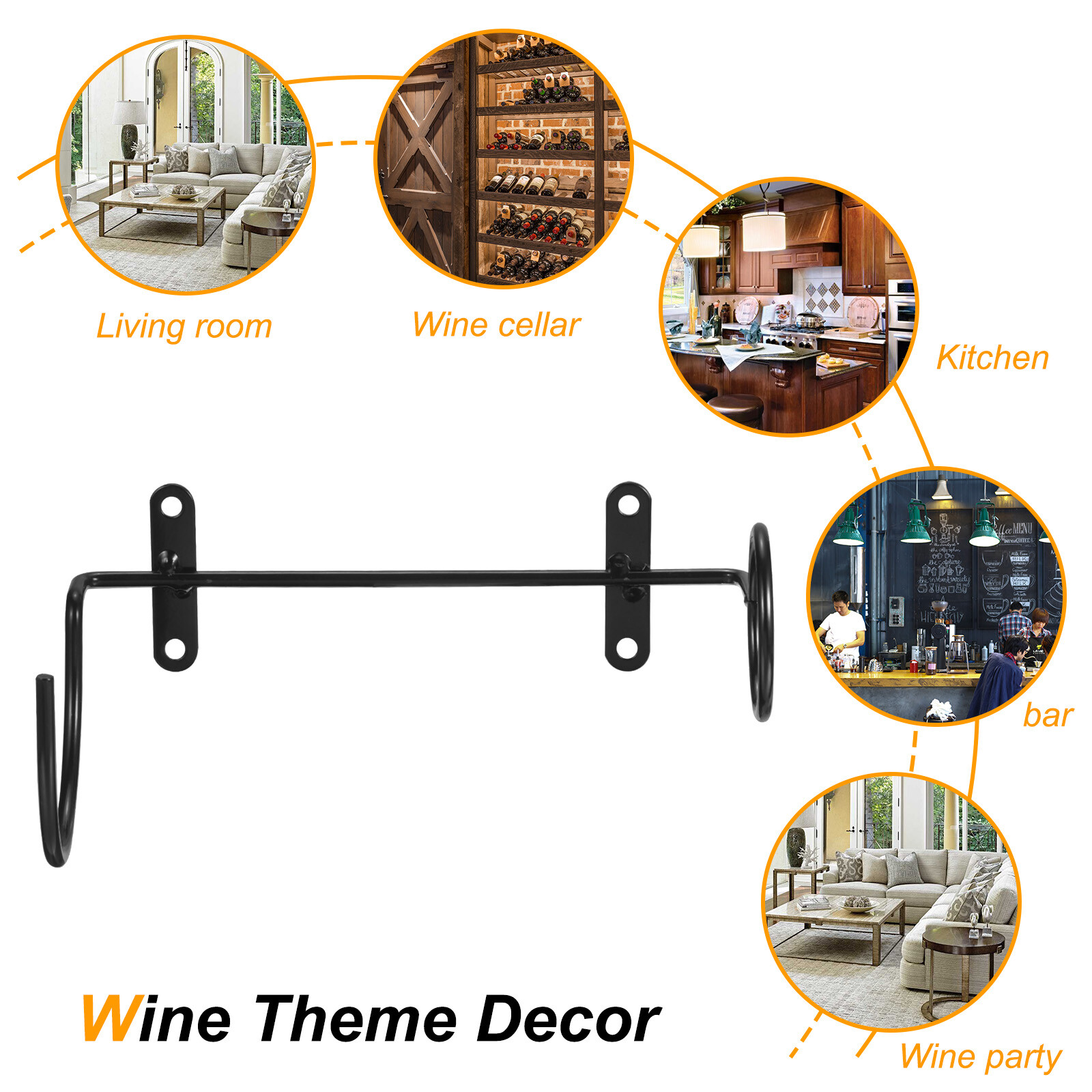 12 Pack Spiral Wine Wall Holder Metal Wine Bottle Display Holder Storage Shelf