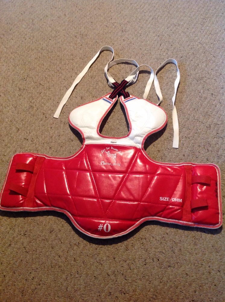So's Tae Jw on Do Chest Protector, Reversible, Size CHM.  SLIGHT USE.