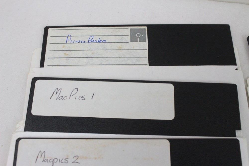 Vintage Computer Software Floppy Disk Lot MacPics 1 Through 10 Picasso