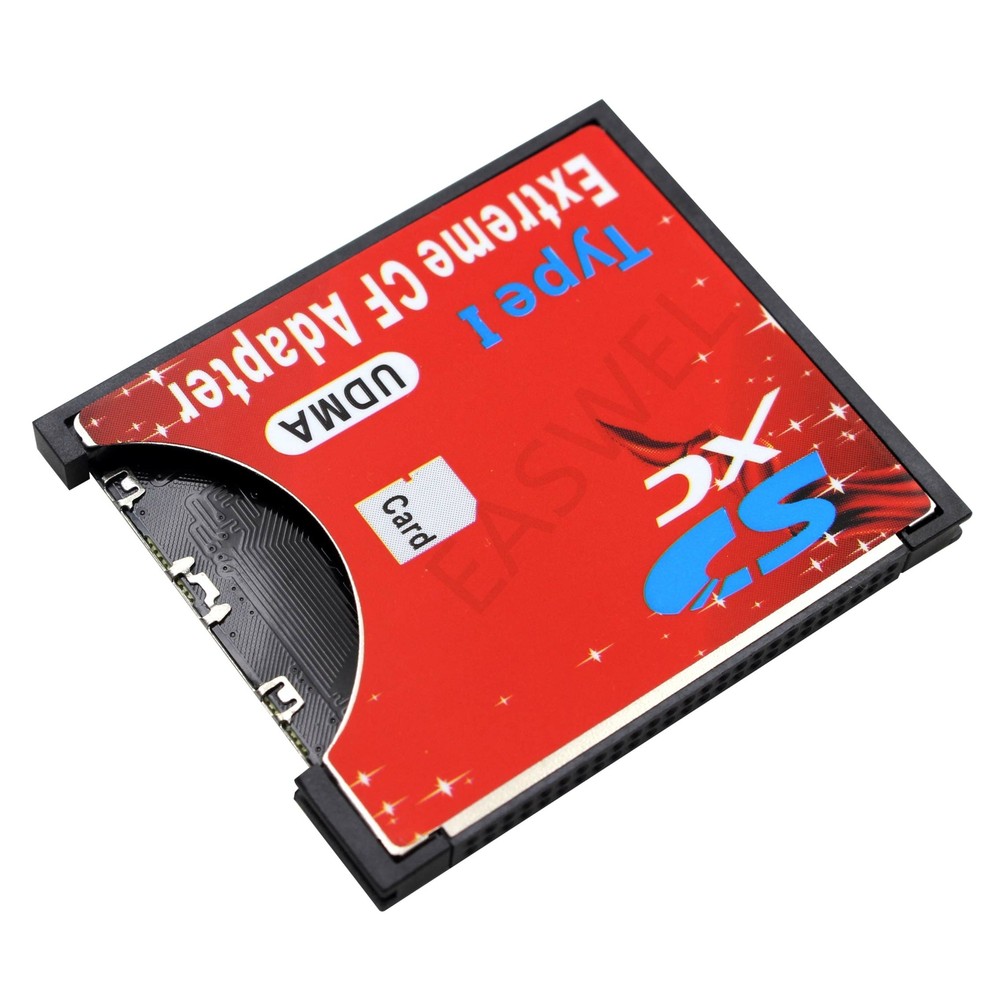 Speed SDXC SDHC SD to CF Compact Flash Memory Card Reader Adapter Type I High