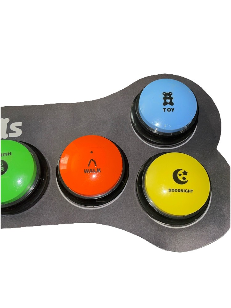 Acools Pet Dog Talking Buttons 8 Pack Buzzer Training with Waterproof Mat