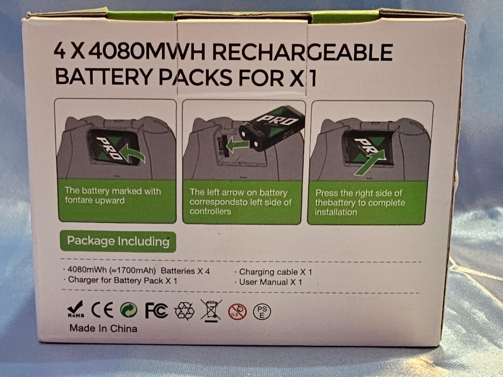 UPGRADED CHARGER FOR XBOX ONE CONTROLLER BATTERY PACK W/CHARGING CABLE
