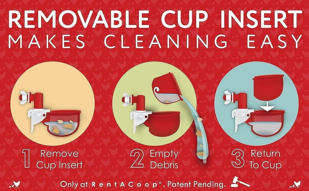 Versatile DIY Waterer Kit - 4 Red Auto-Fill Cups Designed for Poultry Hydration