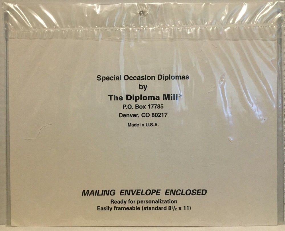 70th Birthday Certificate Document w/ Envelope Ready to Personalize Mail & Frame