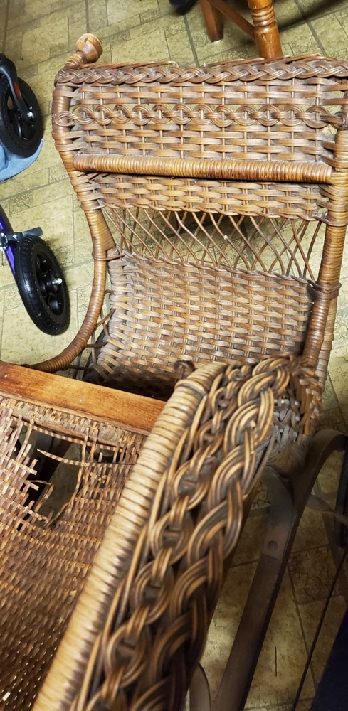 Wicker Baby Stroller 1885