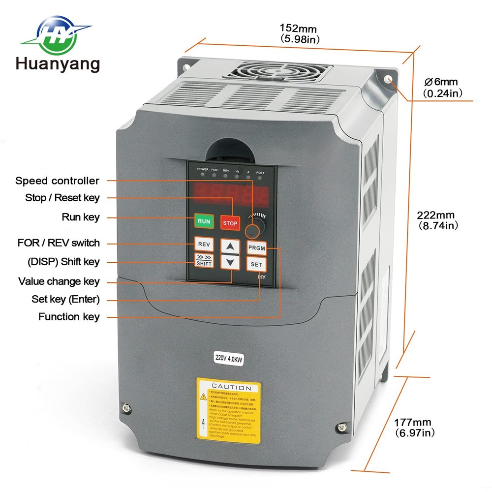 VFD Converter,Variable Frequency Drive,220VAC Single Phase Input to 220V Thre...