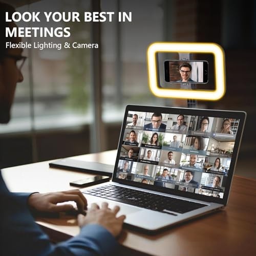 Selfie Ring Light with Stand, Tripod with Dimmable LED Lights, Extendable Ring