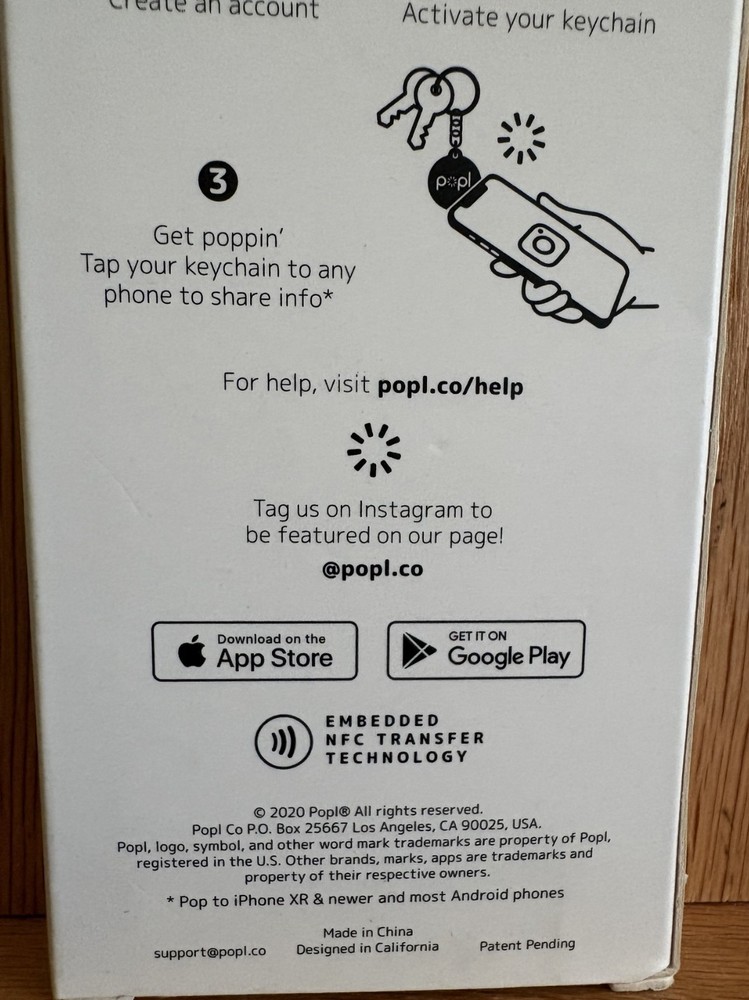 Popl Instantly Share Anything! - Popl Direct - NEW IN BOX