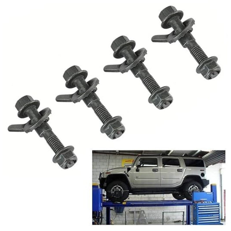 4PCS 12mm Cam Bolt Adjustable Camber Correction Alignment Kit for Four Wheels
