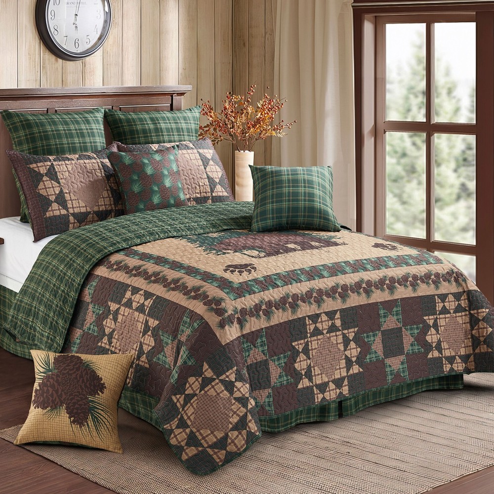 Virah Bella - Bear Pines - Lightweight Reversible Quilt Set