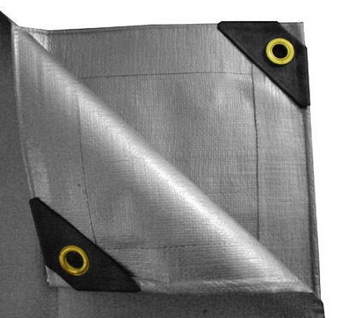 12 mil Heavy Duty Canopy Tarp SILVER 3pleCoated Tent Boat Carport Cover